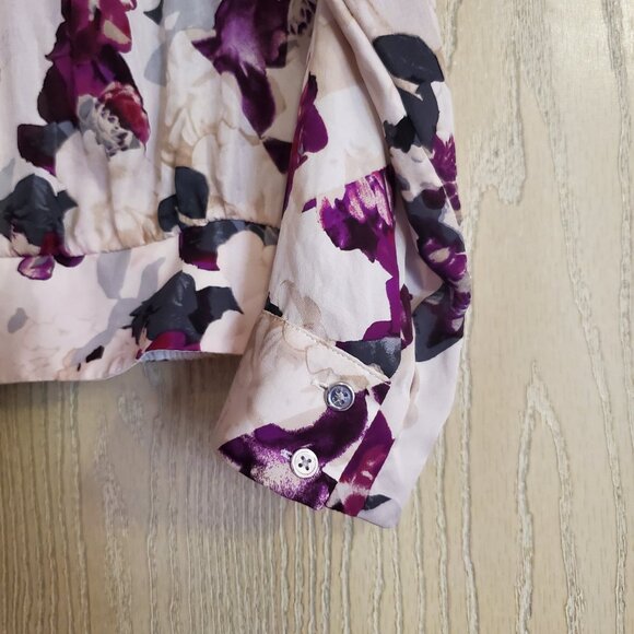 White House Black Market Sheer Silk Blouse - Picture 6 of 7